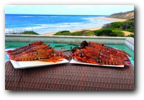 Mozambique food, crayfish